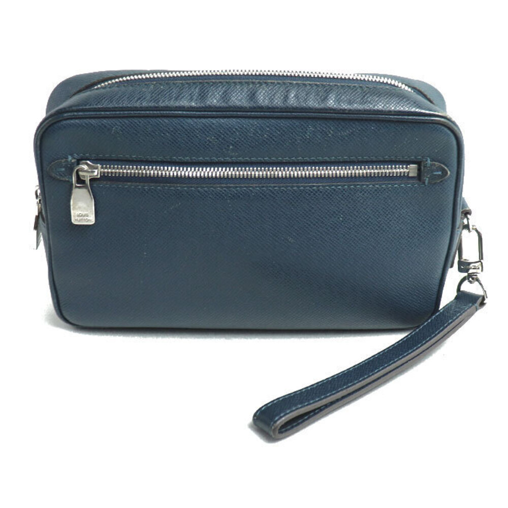 Louis Vuitton Pochette Kasai Taiga Ocean Shoulder Bag Leather Black